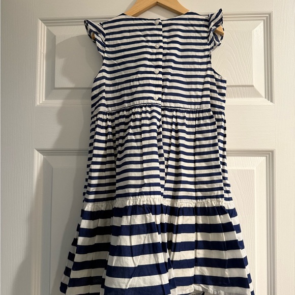 Janie and Jack Blue and White Pleated Sundress - Picture 8 of 9